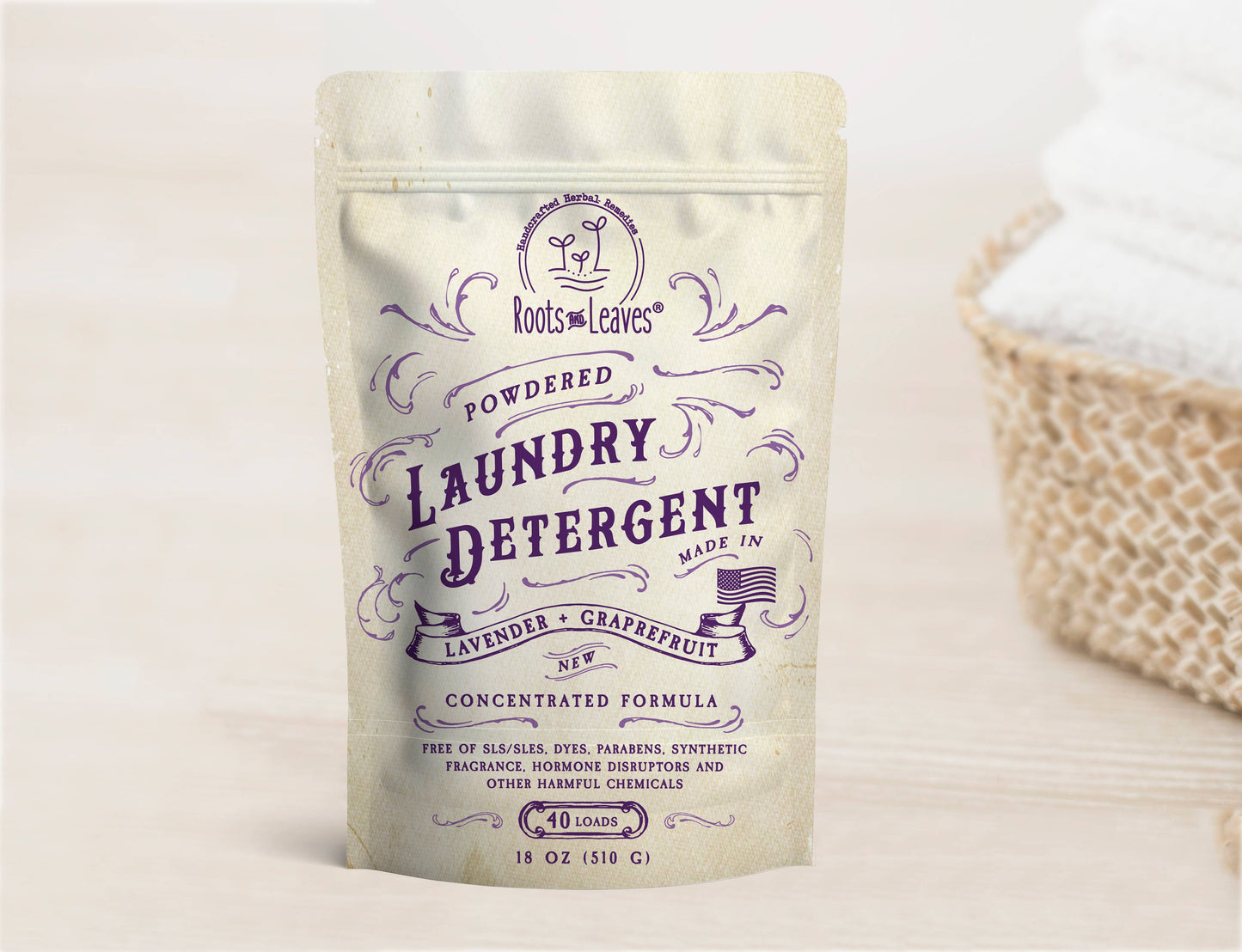 All Natural Powdered Laundry Detergent 18 oz (40 loads)
